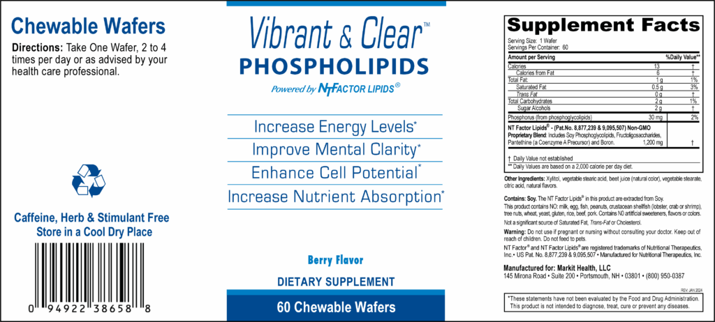 Vibrant & Clear Phospholipids Label